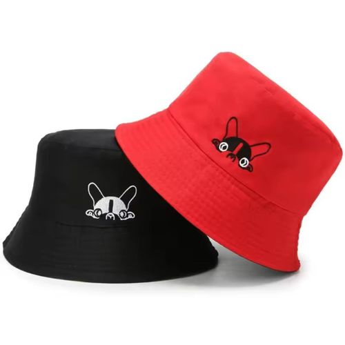 Chapeau Double Face Unisexe en Rouge et Noir