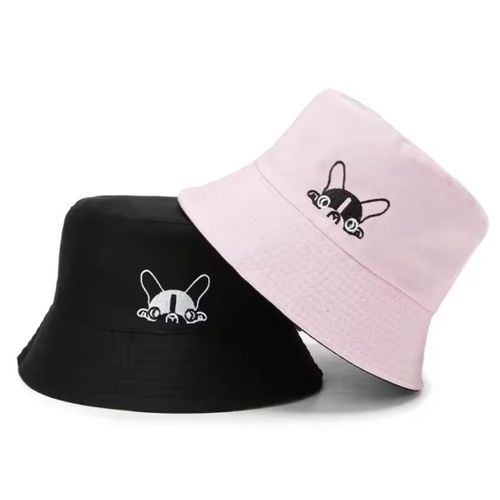 Chapeau Double Face Unisexe en Rose et Noir