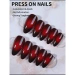 Faux ongles bordeaux brillant