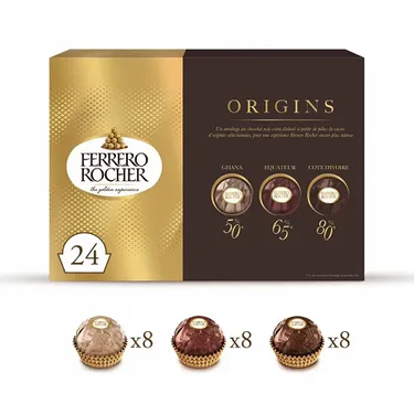Ferrero Rocher Origins – Assortiment Chocolat Noir 300 g