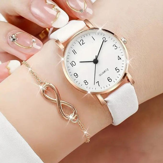 Montre Style Coréen Blanc