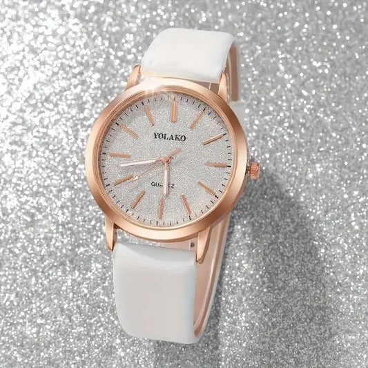 Montre Quartz Blanc avec 4 Accessoires