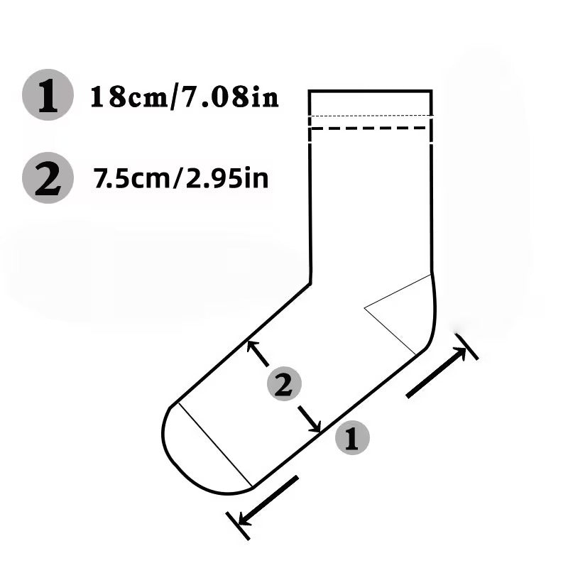 5 Paires Chaussettes Motif Cœur