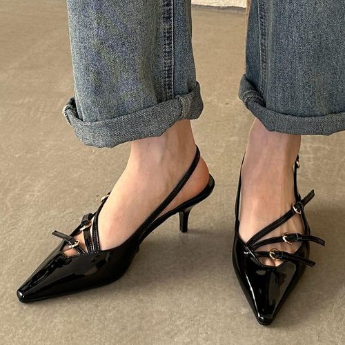 Escarpins à Talons Fins & Pointus Noir