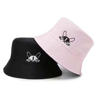 Chapeau Double Face Unisexe en Rose et Noir