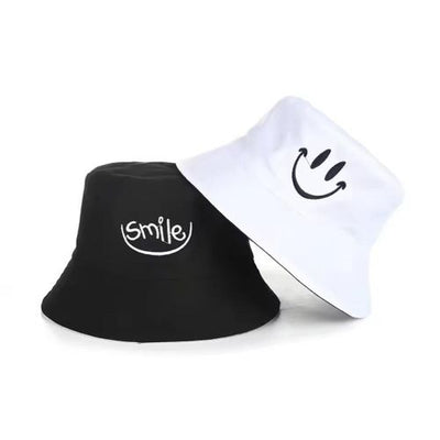 Chapeau Double Face Unisexe en Blanc et Noir