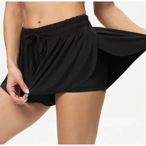 High-waisted, quick-drying sports skort