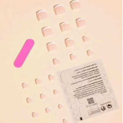 French nude false toenails – 24-piece kit
