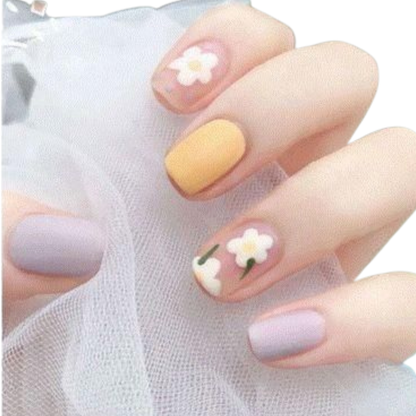Floral False Nails, 24 pieces