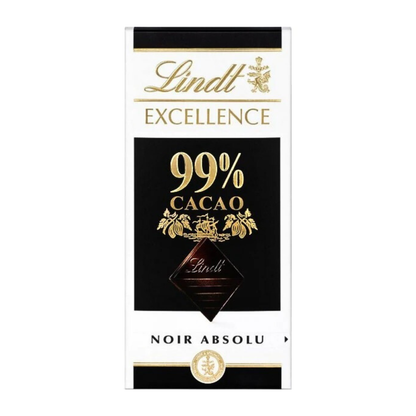 Absolute Dark 99% Cocoa – Lindt Excellence Dark Chocolate 50g