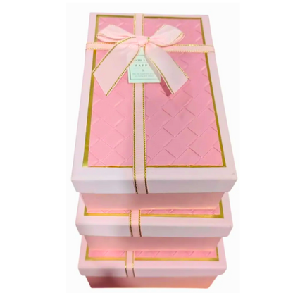 x1 Boîte Cadeau Rose Élégante – Petite, Moyenne & Grande Taille