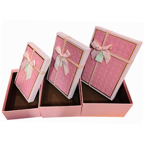 x1 Boîte Cadeau Rose Élégante – Petite, Moyenne & Grande Taille