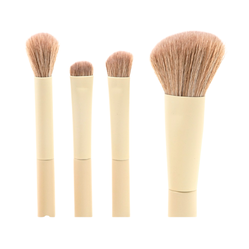 Set of 4 Makeup Brushes with Storage Bag