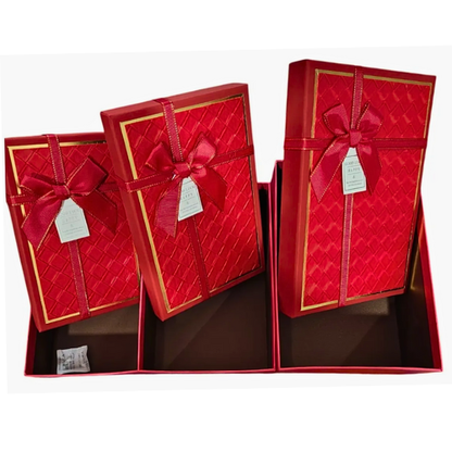 x1 Boîte Cadeau Rouge Élégante – Petite, Moyenne & Grande Taille