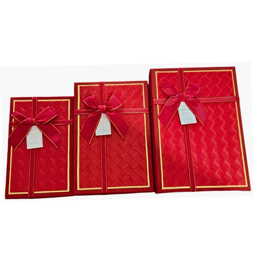 x1 Boîte Cadeau Rouge Élégante – Petite, Moyenne & Grande Taille