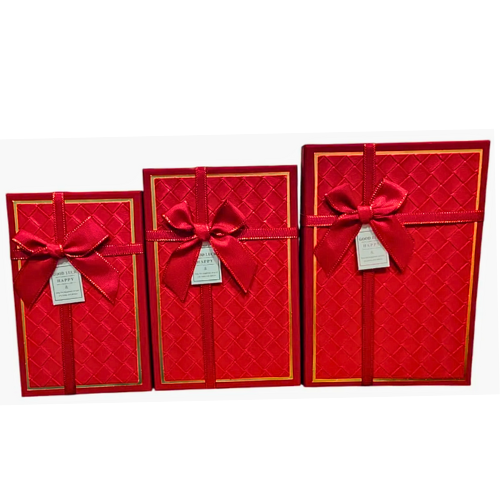 x1 Boîte Cadeau Rouge Élégante – Petite, Moyenne & Grande Taille