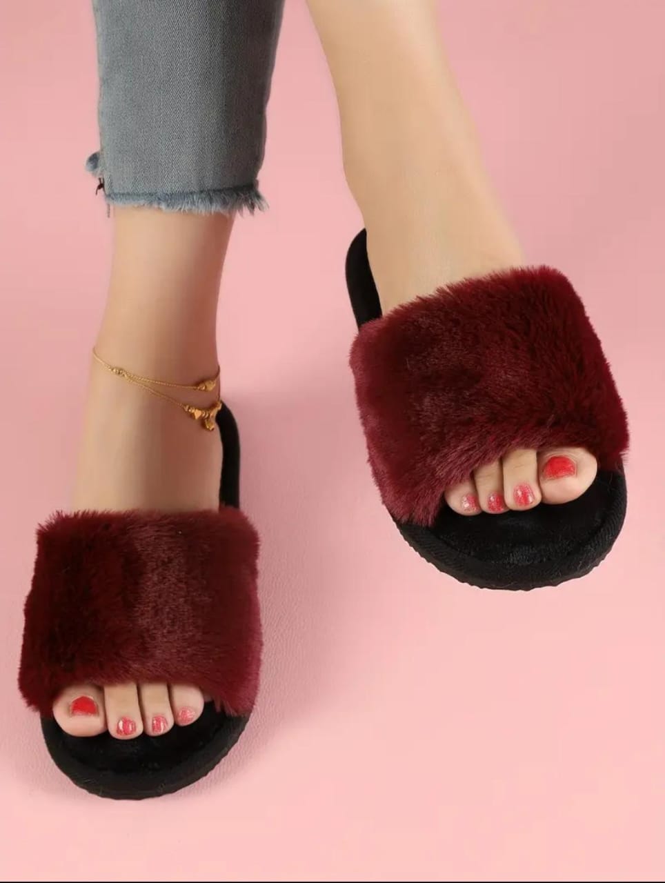 Women's Fluffy Minimalist Bedroom Slippers