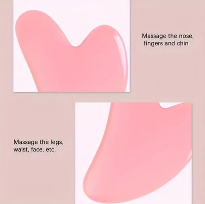Gua Sha en Quartz Rose