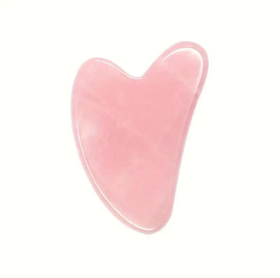 Gua Sha en Quartz Rose – Pierre de Massage Visage & Corps