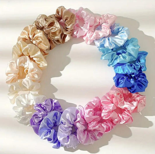 Chouchou Satin pour Cheveux, Couleur Aléatoire