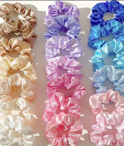 x1 Chouchou Satin Couleur Aléatoire