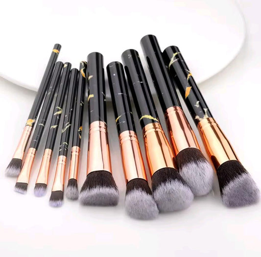 Set de 10 Pinceaux de Maquillage Professionnels