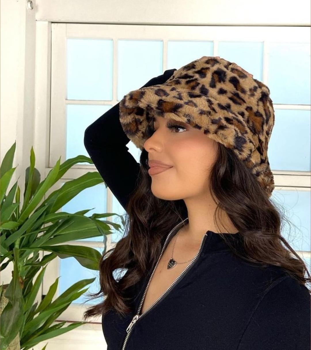 Leopard Plush Winter Hat