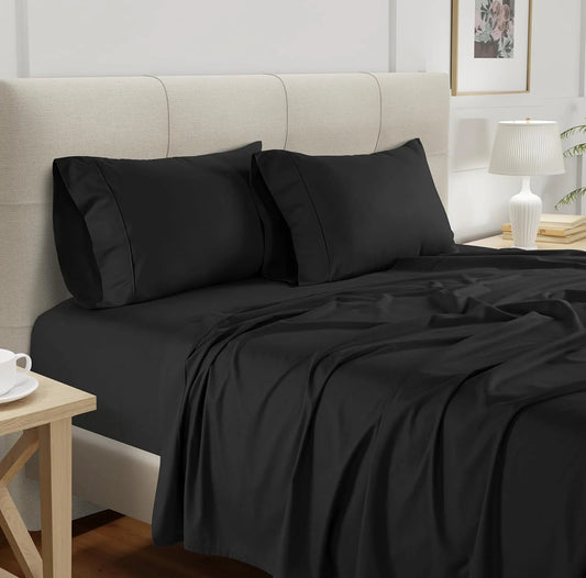 Pack Draps Microfibre : Drap Housse + Drap Plat + Taie D’Oreiller