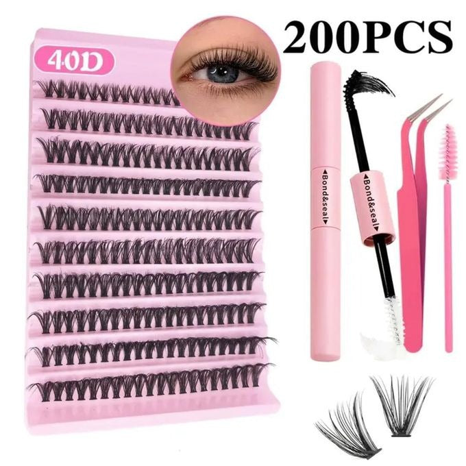 Eyelash Extension Kit – 200 pieces – Lengths 8 to 16 mm