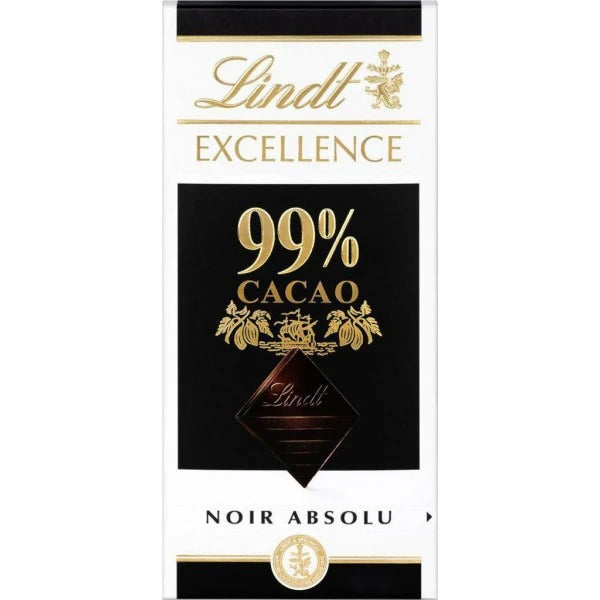 Absolute Dark 99% Cocoa – Lindt Excellence Dark Chocolate 50g