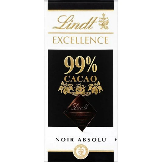 Absolute Dark 99% Cocoa – Lindt Excellence Dark Chocolate 50g