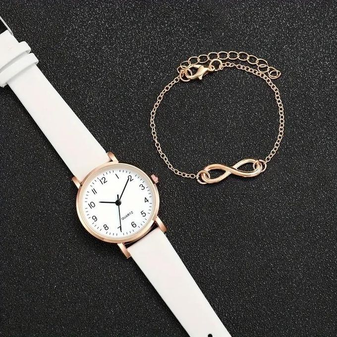 Montre Style Coréen Blanc