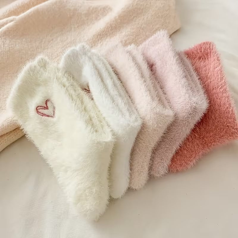 5 Paires Chaussettes Motif Cœur