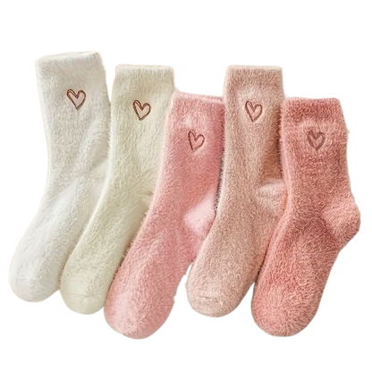 5 Paires Chaussettes Motif Cœur