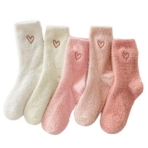 5 Paires Chaussettes Motif Cœur