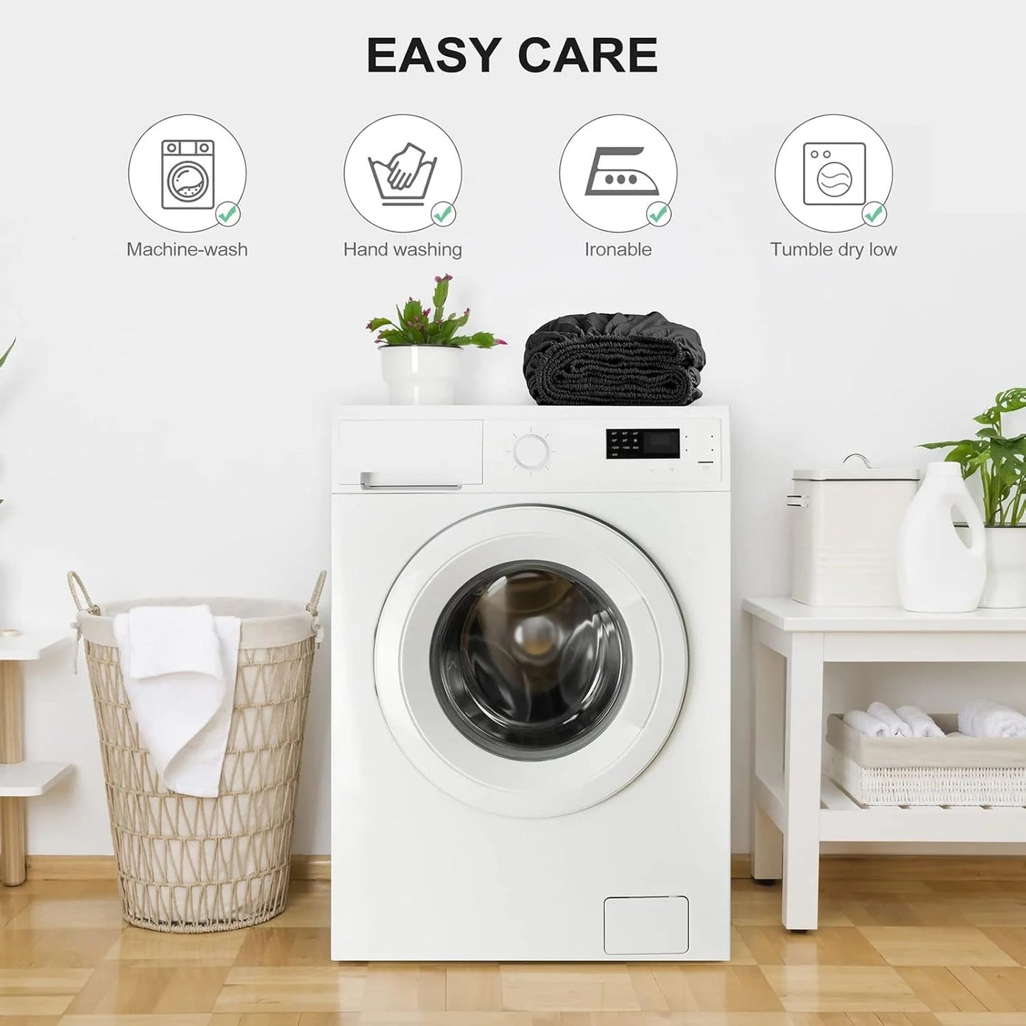 Pack Draps Microfibre : Drap Housse + Drap Plat + Taie D’Oreiller