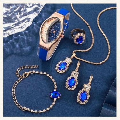 Women's 6-Piece Watch Set, Blue