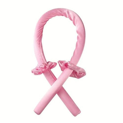 3pcs Bigoudis en Soie Rose
