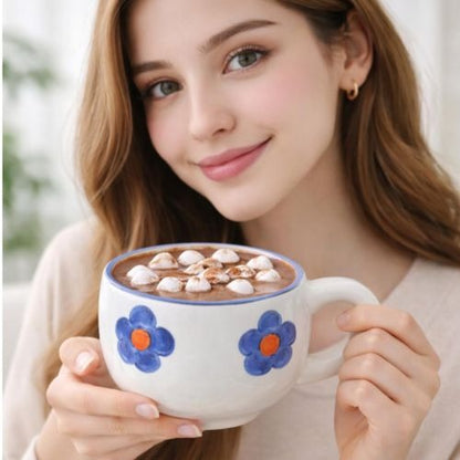 Tasse en Céramique avec Motifs Fleur