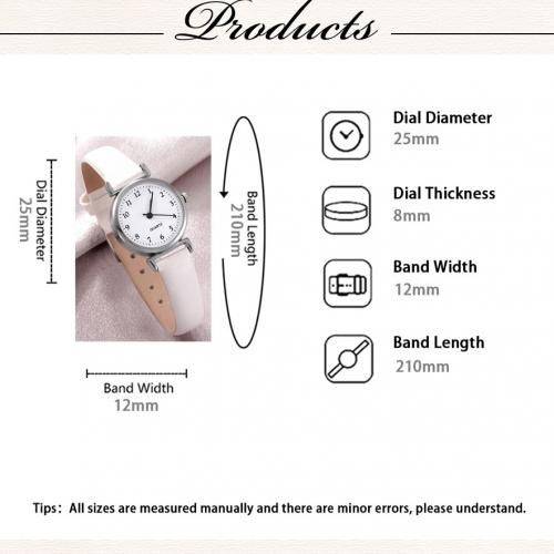 Montre Chic en Cuir Blanc