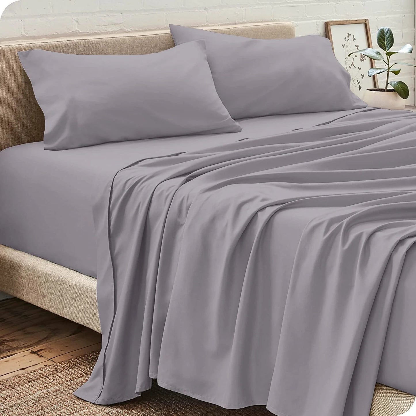 Pack Draps Microfibre : Drap Housse + Drap Plat + Taie D’Oreiller