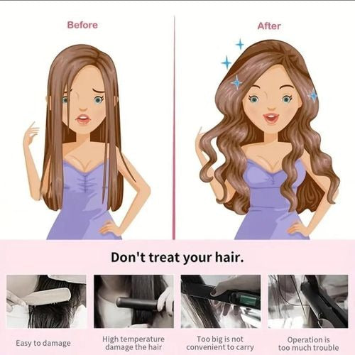 4Pcs Bigoudis Sans Chaleur en Soie Beige