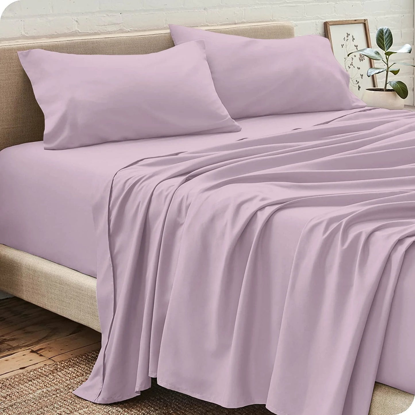 Pack Draps Microfibre : Drap Housse + Drap Plat + Taie D’Oreiller