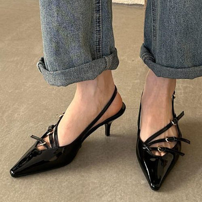 Escarpins à Talons Fins & Pointus Noir