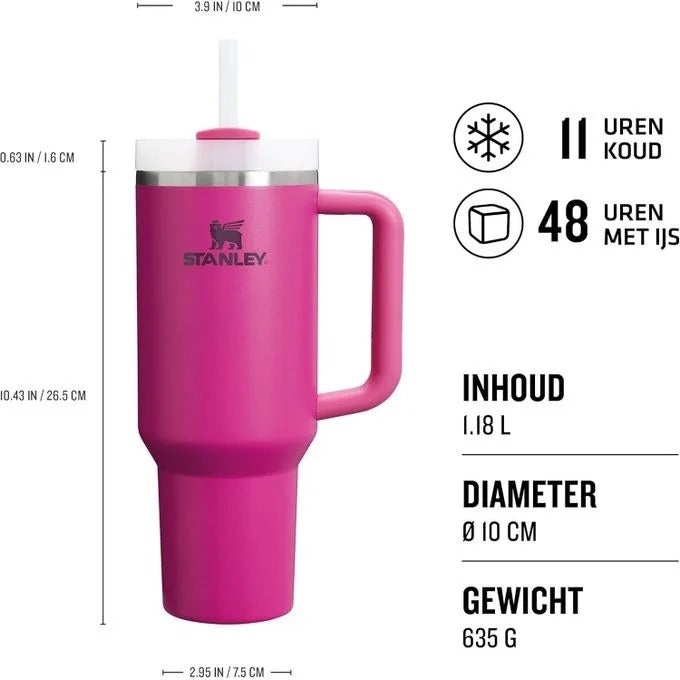 Stanley Gourde Quencher H2.0 FlowState 1.18L – Rose Foncé